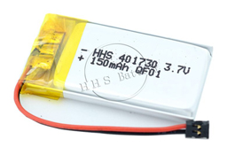 401730 lipo 3.7v 150mAH 160mAH锂聚合物(wù)電(diàn)池，用(yòng)于蓝牙GPS跟踪器