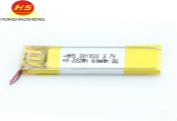 深圳鸿昊升厂家直销55mah 3.7V 301030高循环聚合物(wù)锂電(diàn)池蓝牙小(xiǎo)仪器電(diàn)池