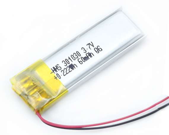 3.7v 60mah 锂聚合物(wù)電(diàn)池HHS 301030适用(yòng)于Mp3蓝牙手链腕表