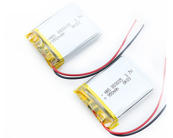 HHS 3.7V 950mAh 803035锂聚合物(wù)可(kě)充電(diàn)電(diàn)池，用(yòng)于蓝牙GPS PSP手机MID Powebank PAD PDA