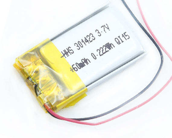 hhs 3.7V 60 mAh 301423锂聚合物(wù)充電(diàn)電(diàn)池，适用(yòng)于MID PDA蓝牙