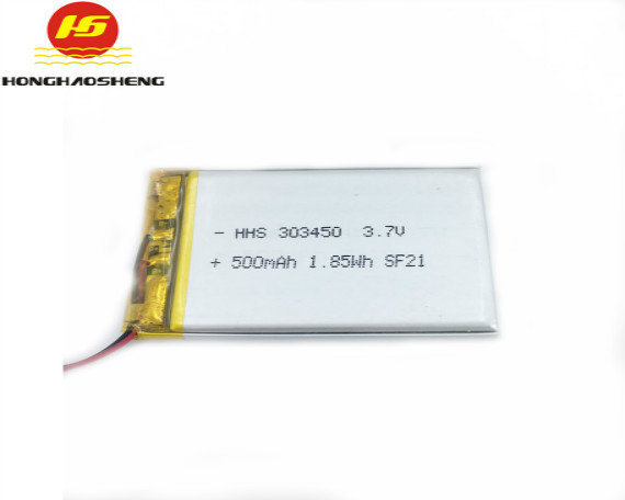 303450（500mah）3.7v头部按摩器電(diàn)池智能(néng)补光镜小(xiǎo)音箱数码锂電(diàn)池