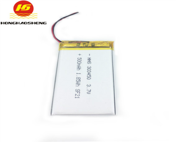 303450（500mah）3.7v头部按摩器電(diàn)池智能(néng)补光镜小(xiǎo)音箱数码锂電(diàn)池