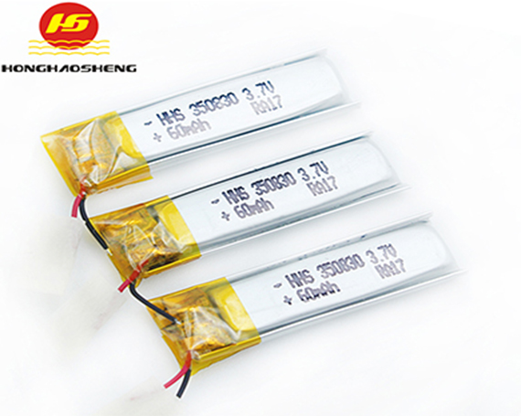 厂家供应350830聚合物(wù)锂電(diàn)池60mah 3.7V 智能(néng)穿戴聚合物(wù)電(diàn)池