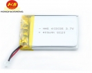 30mAH-500mAH - 深圳鸿昊升電(diàn)池厂家现货403035 3.7v 400mAh小(xiǎo)风扇 化妆盒聚合物(wù)锂電(diàn)池