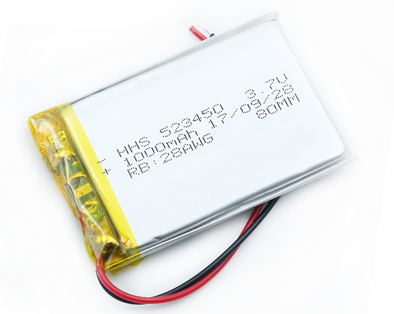 HHS 3.7V 1000mAh 523450锂离子可(kě)充電(diàn)锂聚合物(wù)锂電(diàn)池